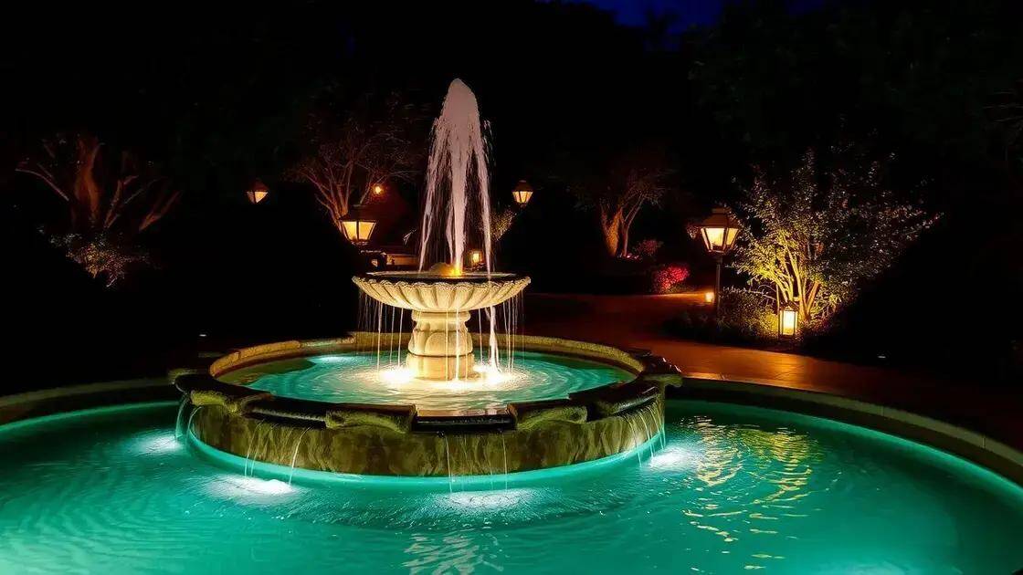 Iluminação e água: criando atmosfera