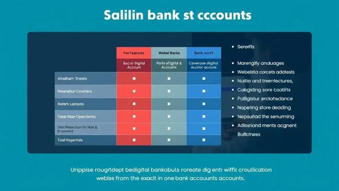 Comparativo entre as principais contas digitais Comparativo entre as principais contas digitais
