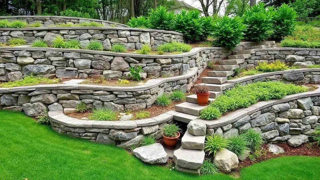 Uso de pedras e elementos para estabilização Uso de pedras e elementos para estabilização