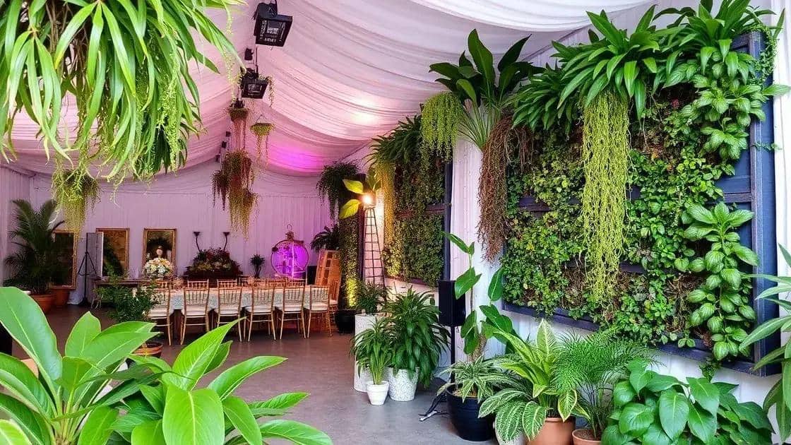 Por que usar plantas na decoração de eventos?