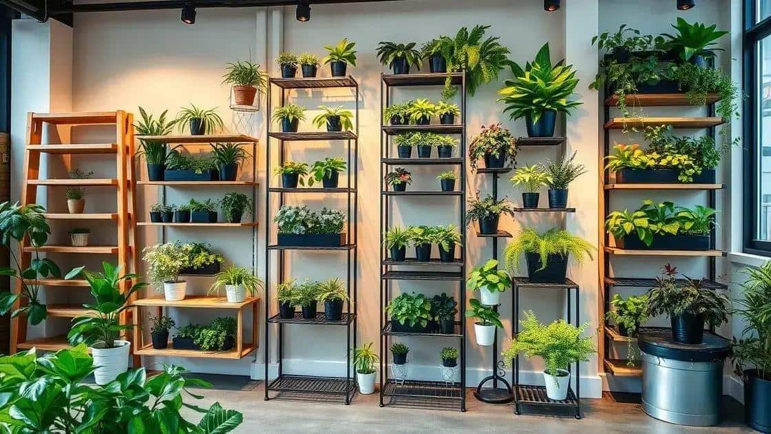 Tipos de prateleiras adequadas para jardinagem