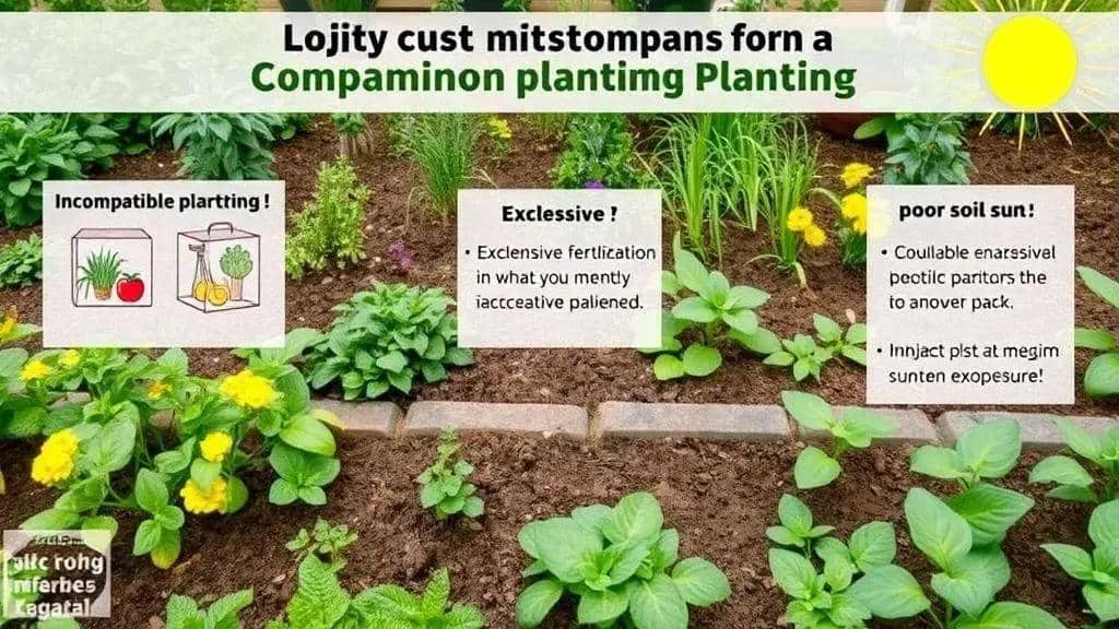 Erros comuns ao usar plantas companheiras