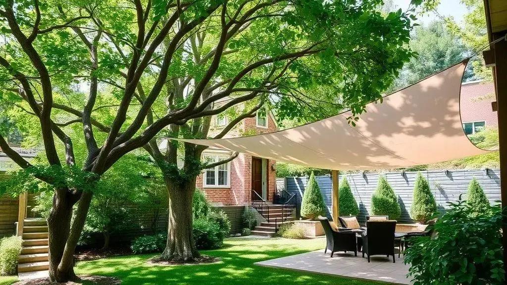 Elementos para criar sombra em jardins residenciais