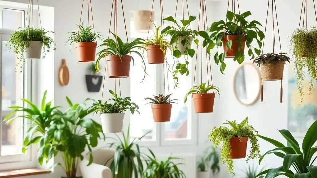 como usar plantas suspensas para maximizar espaço como usar plantas suspensas para maximizar espaço